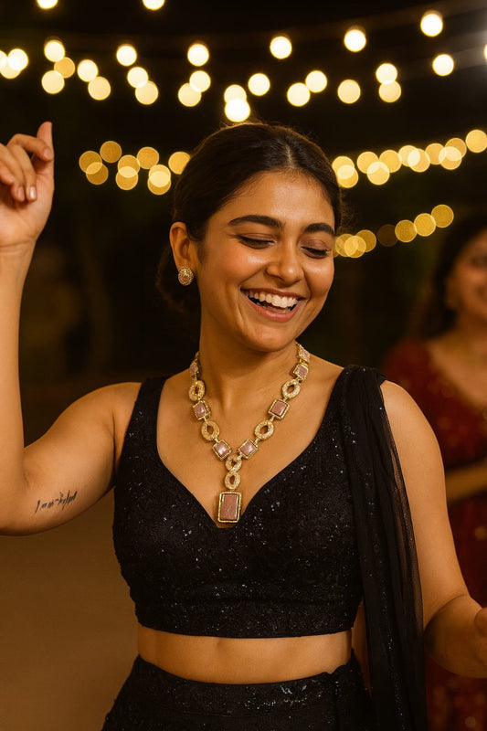 Blush Rose Statement Necklace Set