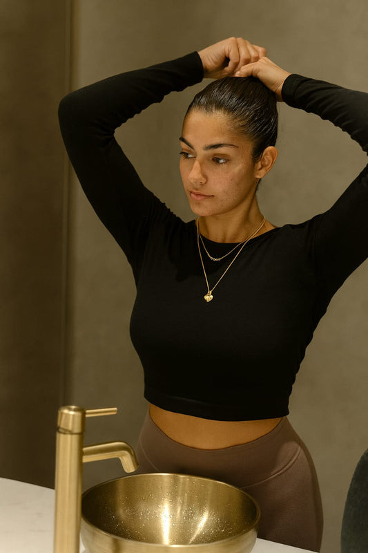 Golden Heart Duo Layered Necklace